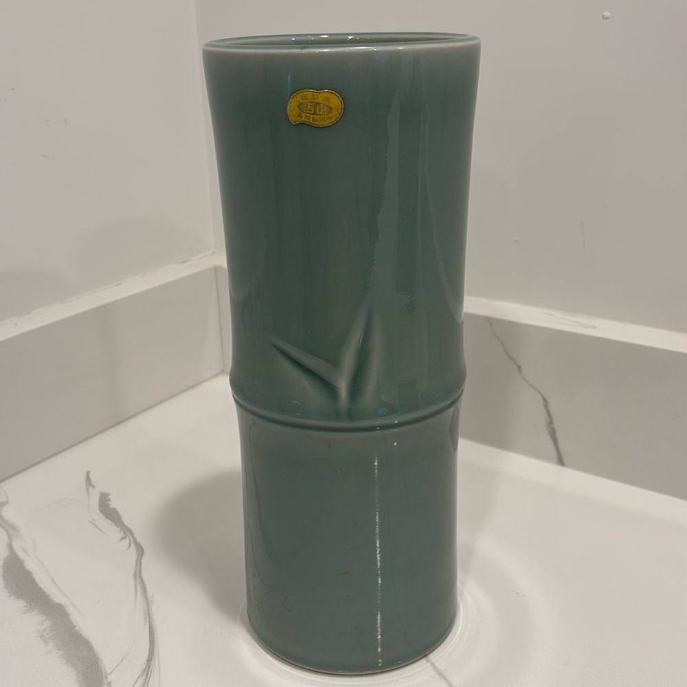 Japanese Ikebana Bamboo Ceramic Vase